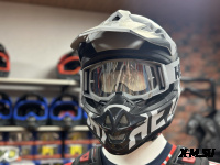 Шлем кроссовый HETOSHI OF836 EXOSS CROSS PRO MX289 цв.Серый с черными вставками Матовый р.M