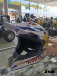 Шлем кроссовый HETOSHI RED BULL XD1-86 цв. Бело-фиолетовый р. S