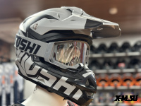 Шлем кроссовый HETOSHI OF836 EXOSS CROSS PRO MX289 цв.Серый с черными вставками Матовый р.L