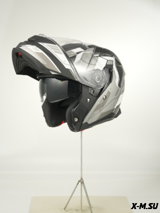 Шлем модуляр HETOSHI FF935 Shogun цв.Черно-серый  Матовый р.L