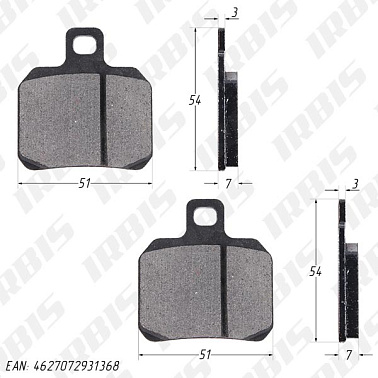 Колодки тормозные дисковые GR (перед.) 