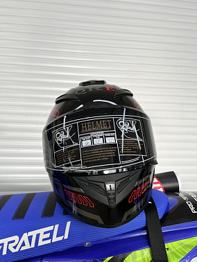 Шлем интеграл HETOSHI XD1-96 цв. Черно красный глянцевый  р. XL