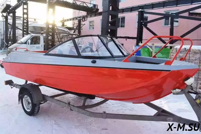 Алюминиевый катер WYATBOAT Неман-500 DC водомёт Алюминиевый катер WYATBOAT Неман-500 DC водомёт