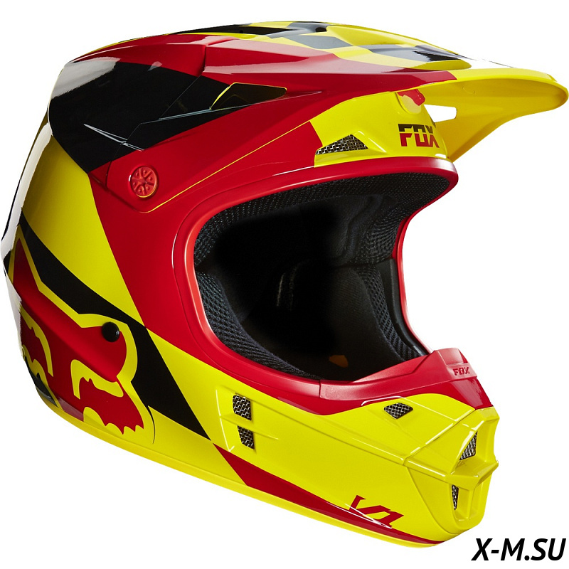 Мотошлем Fox V1 Mako Helmet Yellow Мотошлем Fox V1 Mako Helmet Yellow