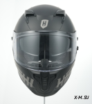 Шлем интеграл HETOSHI FF938 MATTE BLACK double visor Цв.Черно-серый р.L