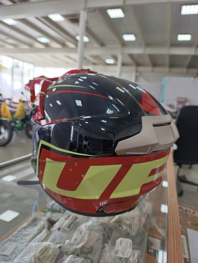 Шлем кроссовый HETOSHI UFD XD1-2 цв. Черно-бело-красный р. XL