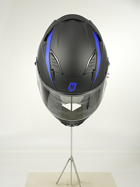 Шлем интеграл HETOSHI FF938 double visor Цв.Черно-синий Матовый р.L