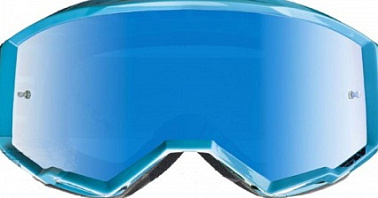 Стекло очков FLY RACING синее с штифтами