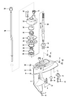 Корпус шестерни, приводной вал-Bigfoot 4-Х ТАКТНОГО ПЛМ MERCURY 9.9 Серийный номер от 0R042475 и выше