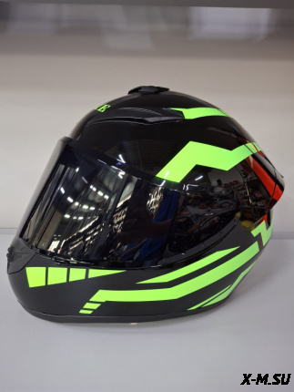 Шлем интеграл HETOSHI XD1-225 цв. Черно-зеленый  р. M
