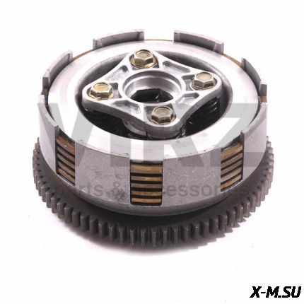 Сцепление в сборе 157FMI (CG125) (4 болта, 5 дисков, 73T)