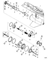 Корпус редуктора, карданный вал - стандартное вращение 4-Х ТАКТНОГО ПЛМ MERCURY 135 Серийный номер от 0P514869 и выше