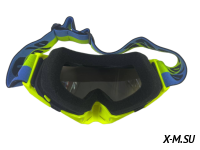 Очки мотокросс 100% XD3-6 коробка цв. оправы Желтый цв. стекла Синий