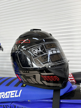 Шлем интеграл HETOSHI XD1-96 цв. Черно красный глянцевый  р. XL