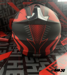 Шлем кроссовый HETOSHI XD1-186 цв. Черно-красный  р. XL