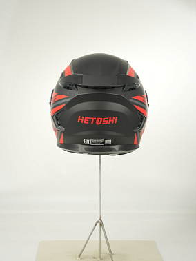Шлем интеграл HETOSHI FF938 double visor Цв.Черно-красный Матовый р.XXL