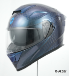 Шлем интеграл карбоновый HETOSHI FF936S CARBON 6K CUBIC CHAMELEON BLUE р.XXL