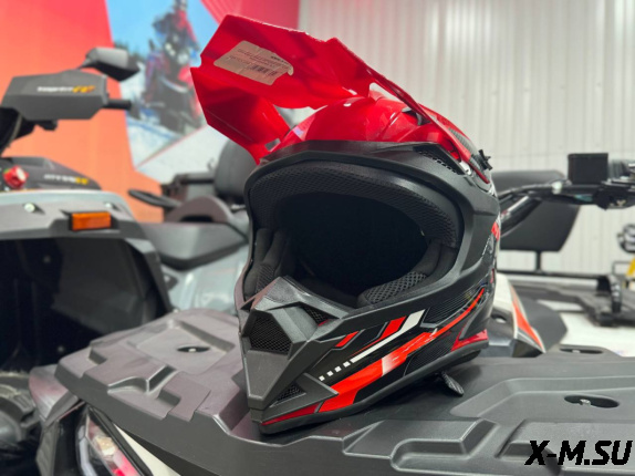 Шлем кроссовый HETOSHI AD3-12 цв. Черно-красный  р. XL