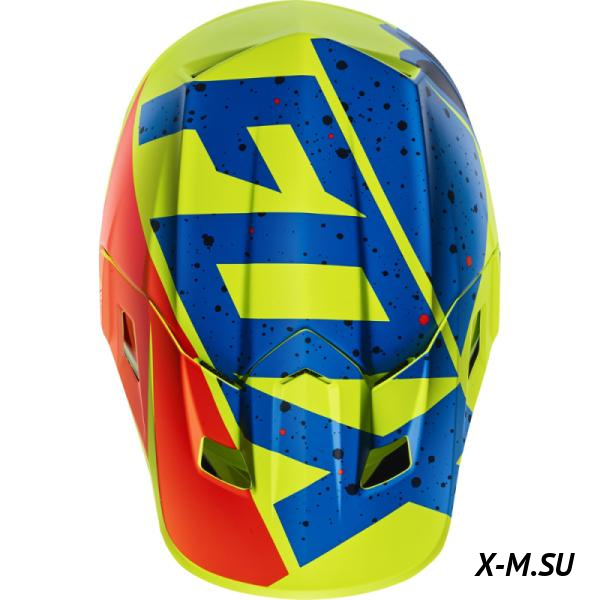 Козырек к шлему Fox V2 Race Helmet Visor Blue/Yellow Козырек к шлему Fox V2 Race Helmet Visor Blue/Yellow
