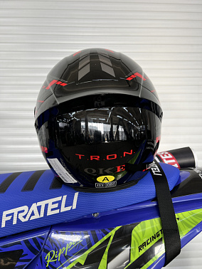 Шлем интеграл HETOSHI XD1-96 цв. Черно красный глянцевый  р. XXL