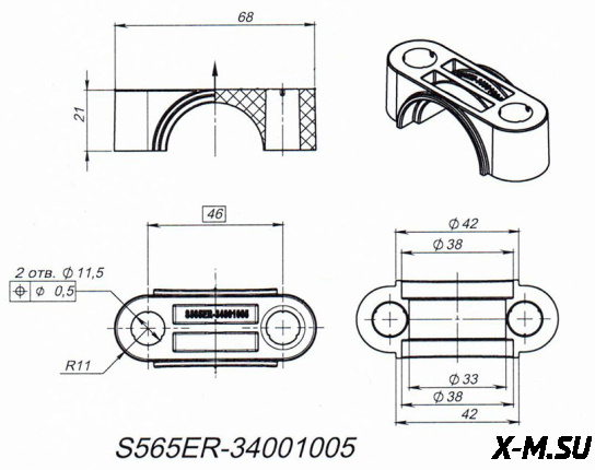 Корпус подшипника S565ER-34001005