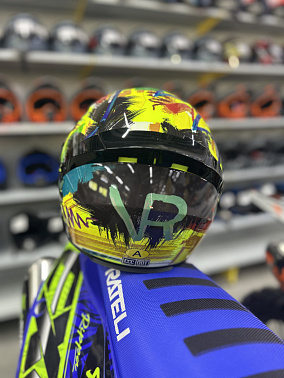 Шлем интеграл HETOSHI XD1-223 цв. Черный с мультипринтом  р. XXXL