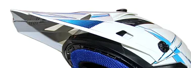 Козырек для шлема Атаки SC-16 белый/синий глянцевый