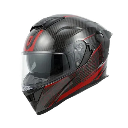 Шлем интеграл карбоновый HETOSHI FF936S CARBON RED WHITE р.L